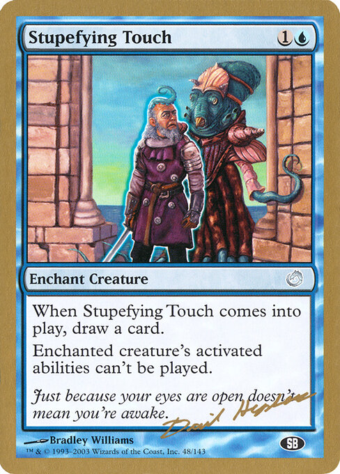 麻痺の感触 (Stupefying Touch) - Eternal Masters (#74) - Illustrated by Greg Opalinski - Magic: The Gathering Card