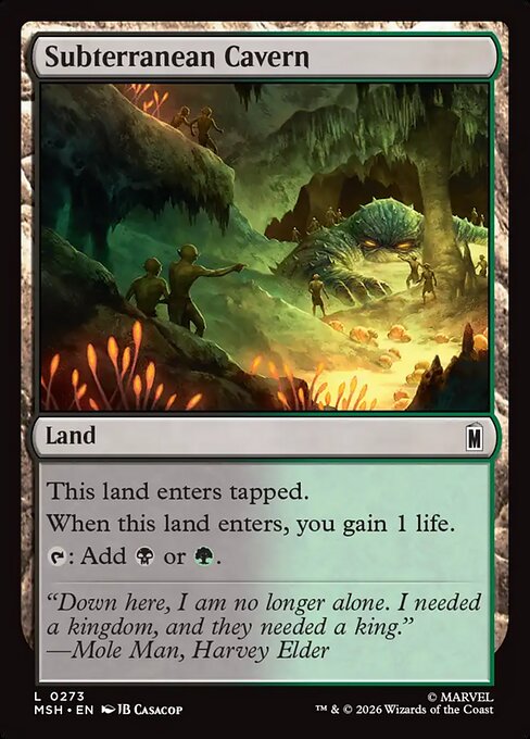 Subterranean Cavern - Marvel Super Heroes Magic card