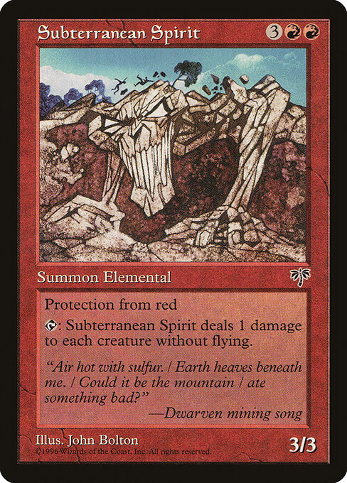 Subterranean Spirit - Mirage Magic card
