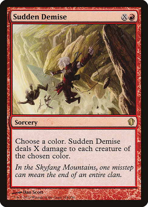 Plötzliches Ableben (Sudden Demise) - Commander 2013 (#124) - Illustrated by Dan Murayama Scott - Magic: The Gathering Card