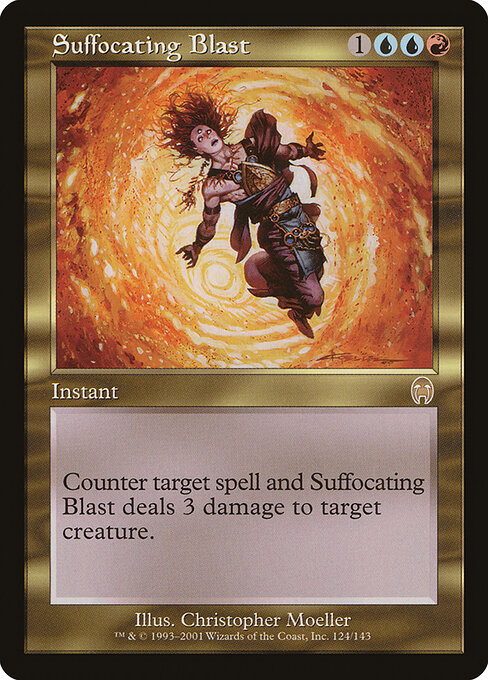 窒息の旋風 (Suffocating Blast) - Apocalypse (#124) - Illustrated by Christopher Moeller - Magic: The Gathering Card
