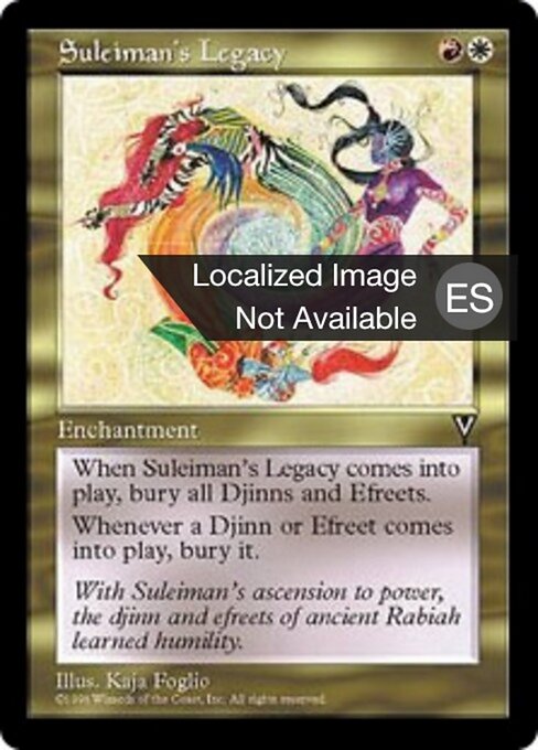 Legado de Suleimán (Suleiman's Legacy) - Visions (#138) - Illustrated by Kaja Foglio - Magic: The Gathering Card