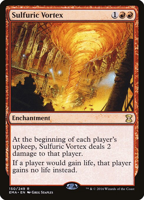 硫磺旋风 (Sulfuric Vortex) - Eternal Masters (#150) - Illustrated by Greg Staples - Magic: The Gathering Card