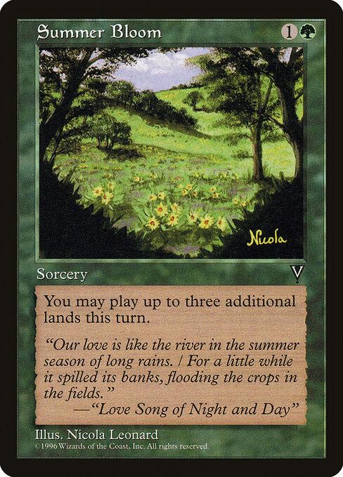 Fioritura Estiva (Summer Bloom) - Ninth Edition (#273) - Illustrated by Nicola Leonard - Magic: The Gathering Card