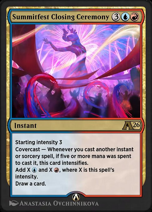 Summitfest Closing Ceremony - Alchemy: Secrets of Strixhaven (#28) - Illustrated by Anastasia Ovchinnikova - Magic: The Gathering Card
