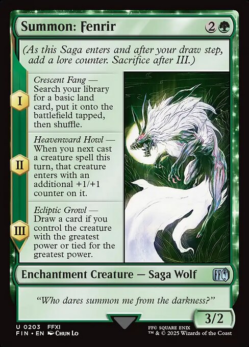 Summon: Fenrir - Final Fantasy Magic card