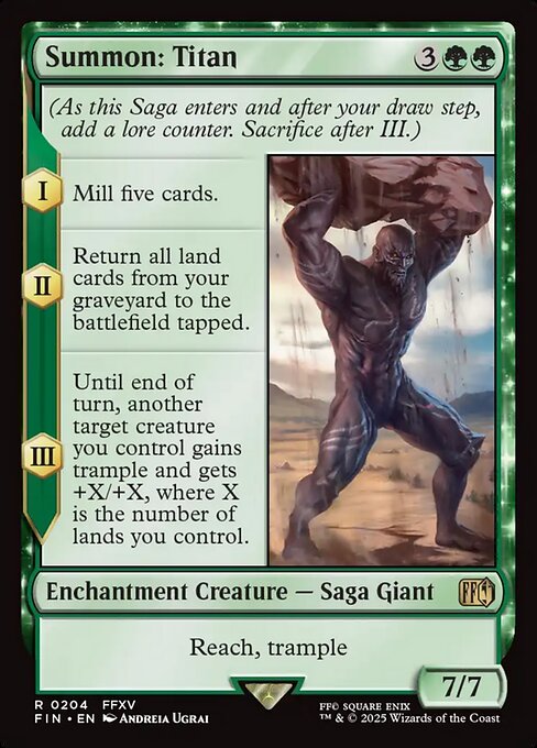 Summon: Titan - Final Fantasy Magic card