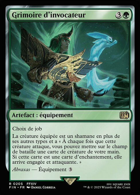 Grimoire d'invocateur (Summoner's Grimoire) - Final Fantasy (#205) - Illustrated by Daniel Correia - Magic: The Gathering Card