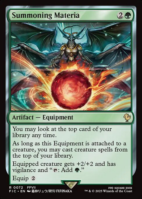Summoning Materia - Final Fantasy Commander Magic card
