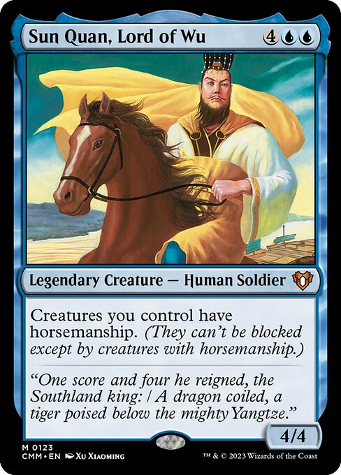 Sun Quan, Lord of Wu - Commander Masters Magic card