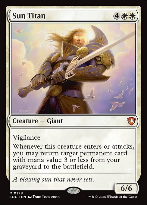 Sun Titan - Secrets of Strixhaven Commander Magic card