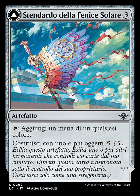 Sunbird Standard // Sunbird Effigy - The Lost Caverns of Ixalan (#262) - Illustrated by Aldo Domínguez - Magic: The Gathering Card