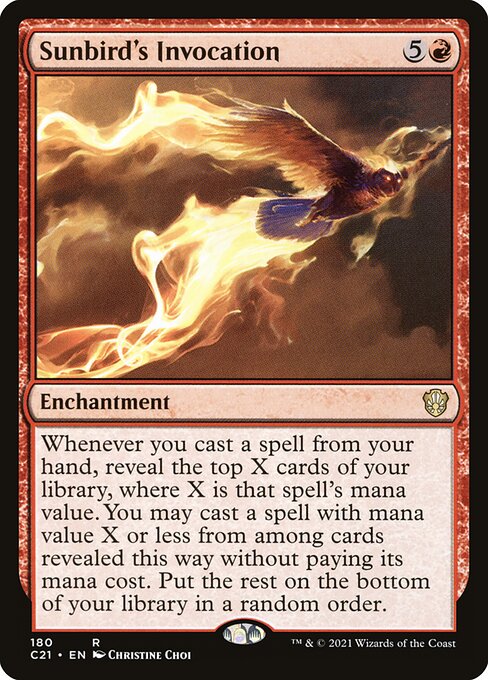 Sunbird's Invocation - Commander 2021 (#180) - Illustrated by Christine Choi - Magic: The Gathering Card