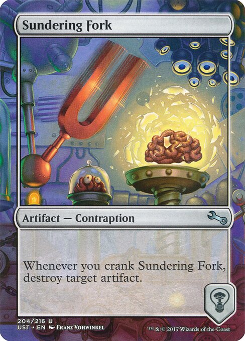 Sundering Fork - Unstable (#204) - Illustrated by Franz Vohwinkel - Magic: The Gathering Card