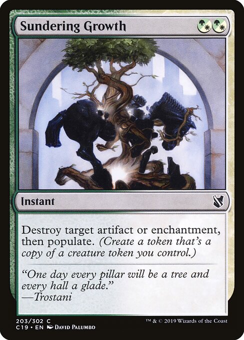 Crescita Dilaniante (Sundering Growth) - Commander 2019 (#203) - Illustrated by David Palumbo - Magic: The Gathering Card