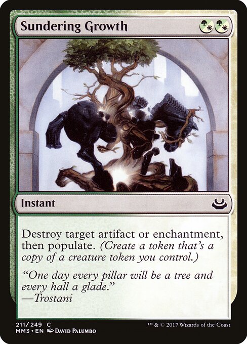 隔離する成長 (Sundering Growth) - Modern Masters 2017 (#211) - Illustrated by David Palumbo - Magic: The Gathering Card