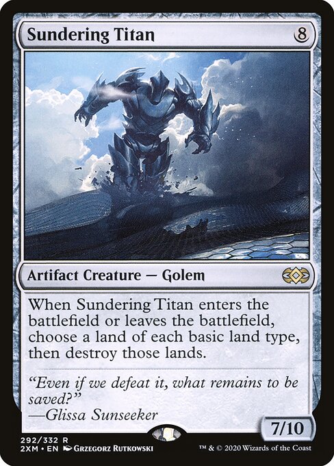 Sundering Titan - Double Masters (#292) - Illustrated by Grzegorz Rutkowski - Magic: The Gathering Card