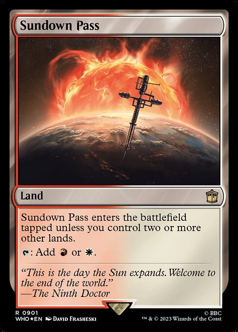 Sundown Pass - Doctor Who (#901) - Illustrated by David Frasheski - Magic: The Gathering Card