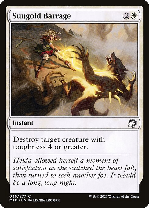 Sungold Barrage - Innistrad: Midnight Hunt Magic card