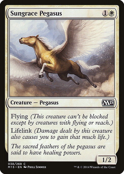 Sungrace Pegasus - Magic 2015 (#38) - Illustrated by Phill Simmer - Magic: The Gathering Card
