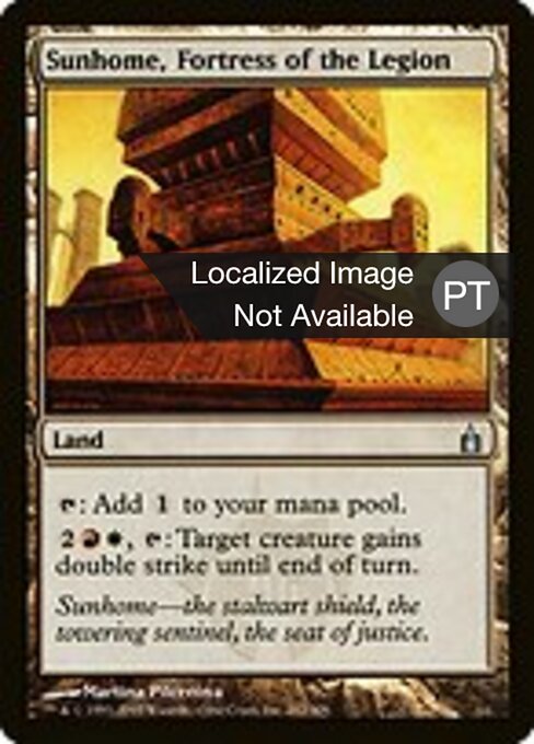 Morada do Sol, Fortaleza da Legião (Sunhome, Fortress of the Legion) - Ravnica: City of Guilds (#282) - Illustrated by Martina Pilcerova - Magic: The Gathering Card