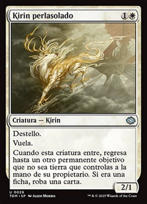 Kirin Perla del Sole (Sunpearl Kirin) - Tarkir: Dragonstorm (#29) - Illustrated by Allen Morris - Magic: The Gathering Card
