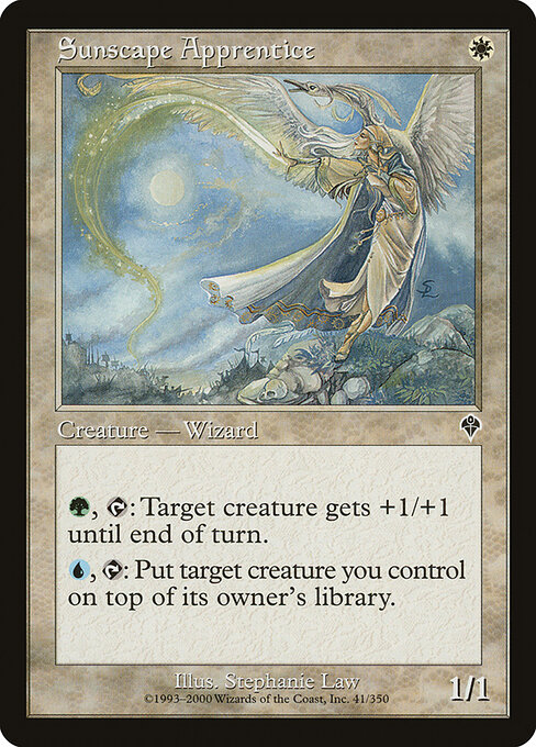 陽景学院の弟子 (Sunscape Apprentice) - Invasion (#41) - Illustrated by Stephanie Law - Magic: The Gathering Card