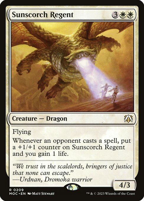 Sunscorch Regent - March of the Machine Commander Magic card