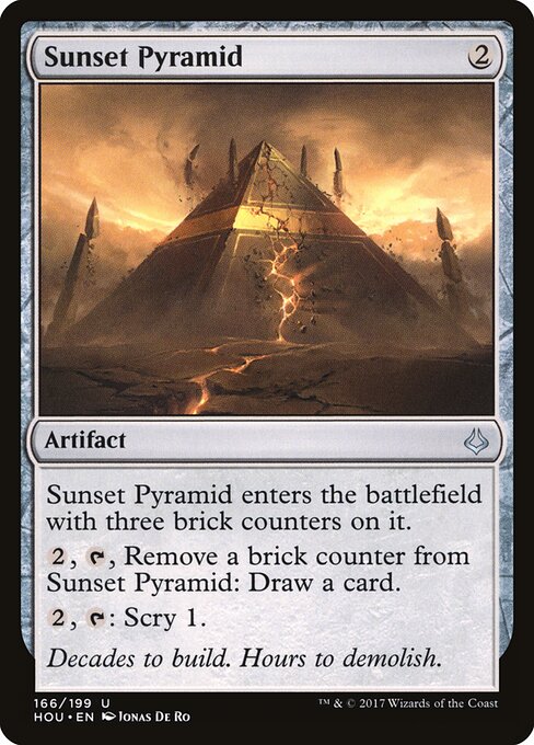 日落金字塔 (Sunset Pyramid) - Hour of Devastation (#166) - Illustrated by Jonas De Ro - Magic: The Gathering Card