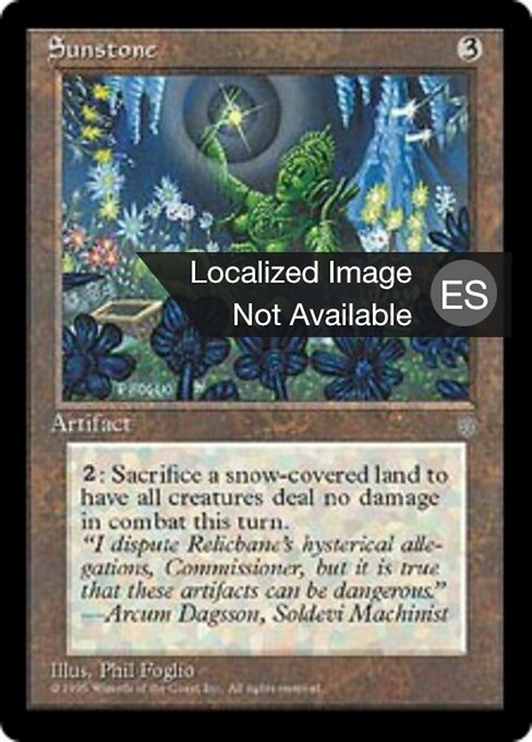 Piedra solar (Sunstone) - Ice Age (#341) - Illustrated by Phil Foglio - Magic: The Gathering Card