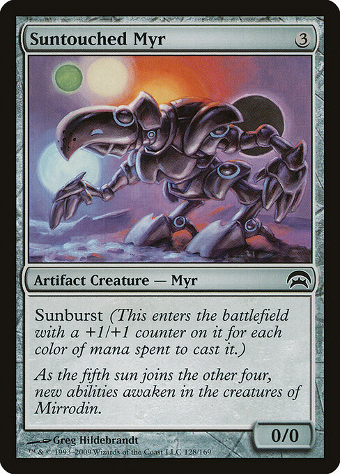 Suntouched Myr - Planechase (#128) - Illustrated by Greg Hildebrandt - Magic: The Gathering Card