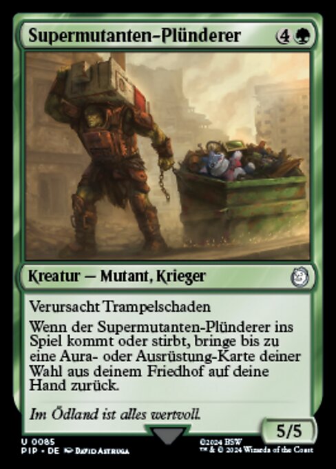 Carroñero supermutante (Super Mutant Scavenger) - Fallout (#85) - Illustrated by David Astruga - Magic: The Gathering Card