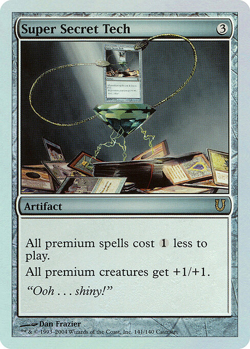 Super Secret Tech - Unhinged (#141) - Illustrated by Dan Frazier - Magic: The Gathering Card