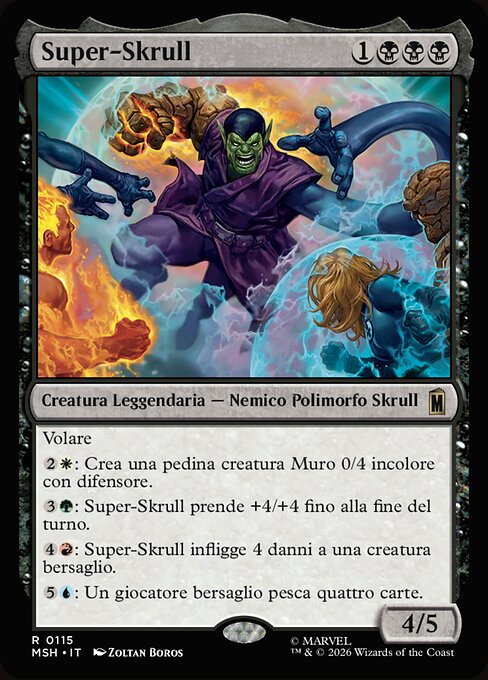 Super-Skrull - Marvel Super Heroes (#115) - Illustrated by Zoltan Boros - Magic: The Gathering Card