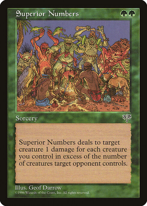 数の優位 (Superior Numbers) - Mirage (#244) - Illustrated by Geofrey Darrow - Magic: The Gathering Card