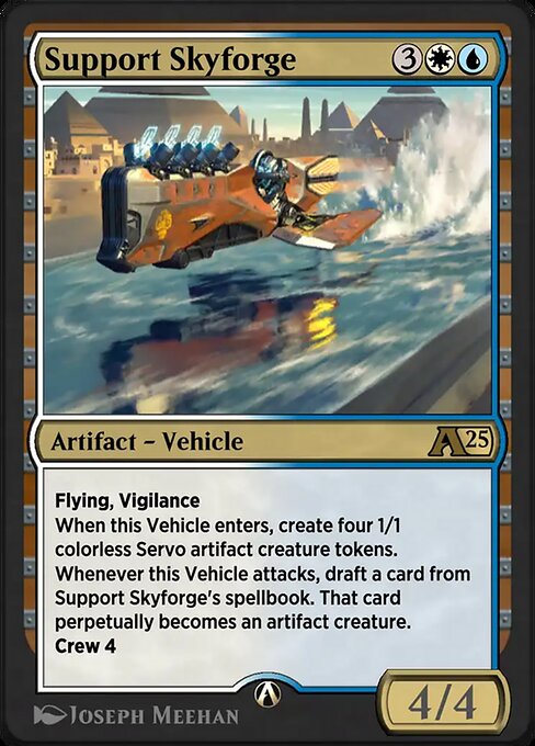 Support Skyforge - Alchemy: Aetherdrift (#26) - Illustrated by Joseph Meehan - Magic: The Gathering Card