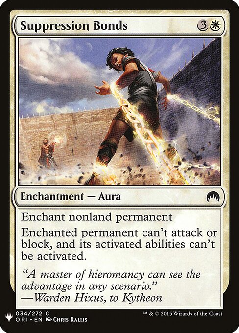 억제하는 사슬 (Suppression Bonds) - Magic Origins (#34) - Illustrated by Chris Rallis - Magic: The Gathering Card
