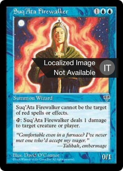 Andarilho do Fogo de SoukíAta (Suq'Ata Firewalker) - Mirage (#94) - Illustrated by David O'Connor - Magic: The Gathering Card