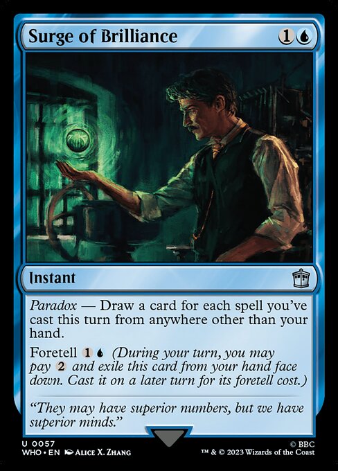 Surge of Brilliance - Doctor Who (#57) - Illustrated by Alice Xia Zhang - Magic: The Gathering Card