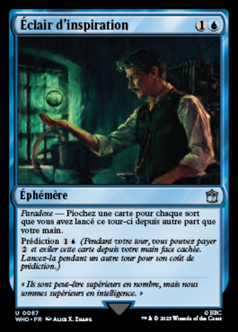 Schwall der Brillanz (Surge of Brilliance) - Doctor Who (#57) - Illustrated by Alice Xia Zhang - Magic: The Gathering Card