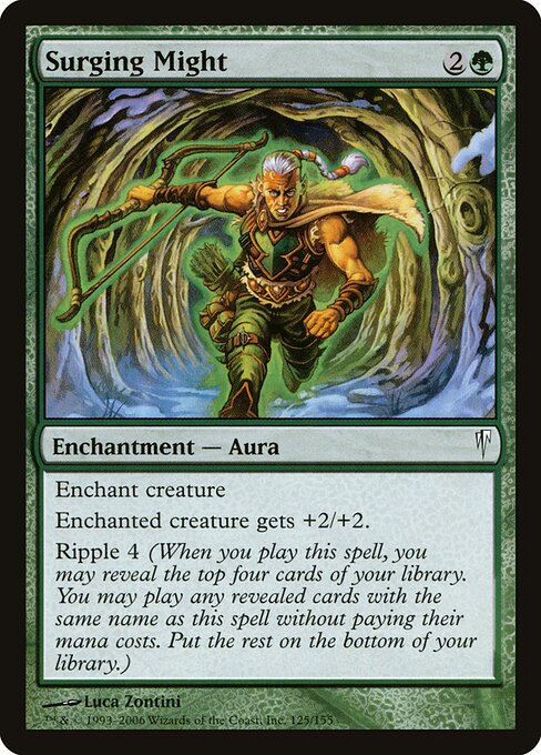 Bravura Ondulante (Surging Might) - Coldsnap (#125) - Illustrated by Luca Zontini - Magic: The Gathering Card