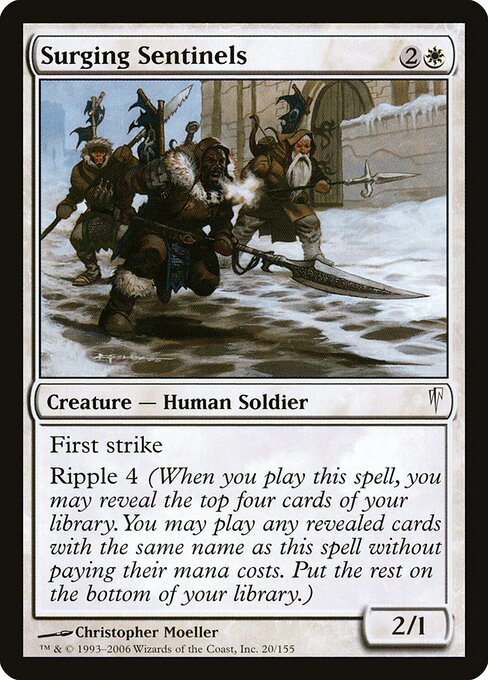 うねる歩哨 (Surging Sentinels) - Coldsnap (#20) - Illustrated by Christopher Moeller - Magic: The Gathering Card
