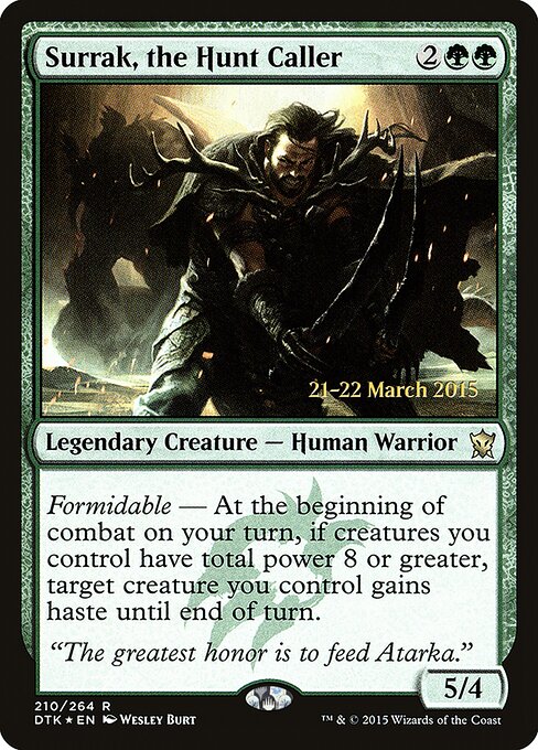 Surrak, the Hunt Caller - Dragons of Tarkir Promos (#210s) - Illustrated by Wesley Burt - Magic: The Gathering Card