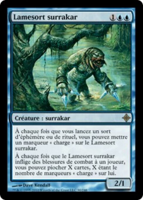 サラカーの呪文刃 (Surrakar Spellblade) - Modern Masters 2015 (#60) - Illustrated by Dave Kendall - Magic: The Gathering Card