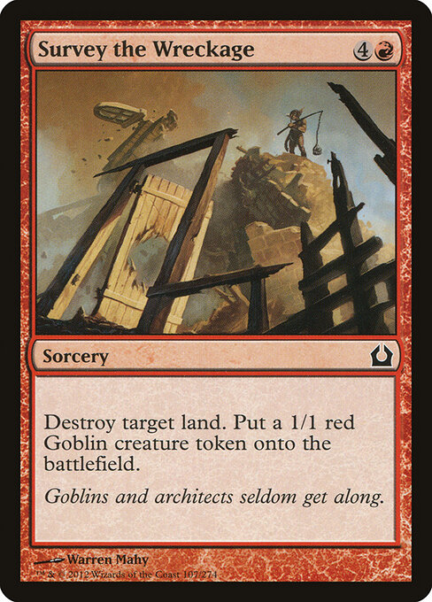 Faire état des décombres (Survey the Wreckage) - Return to Ravnica (#107) - Illustrated by Warren Mahy - Magic: The Gathering Card