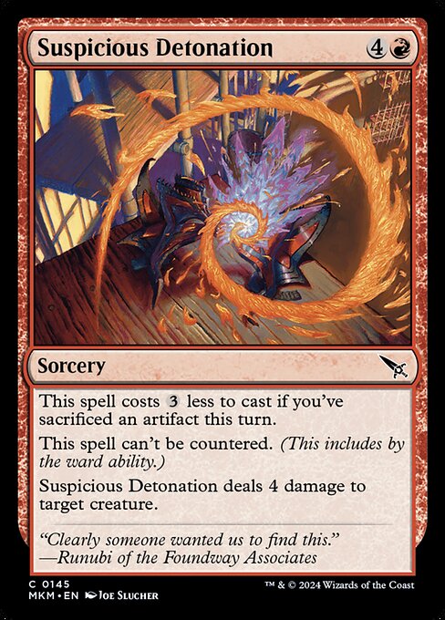 Suspicious Detonation - Murders at Karlov Manor Magic card