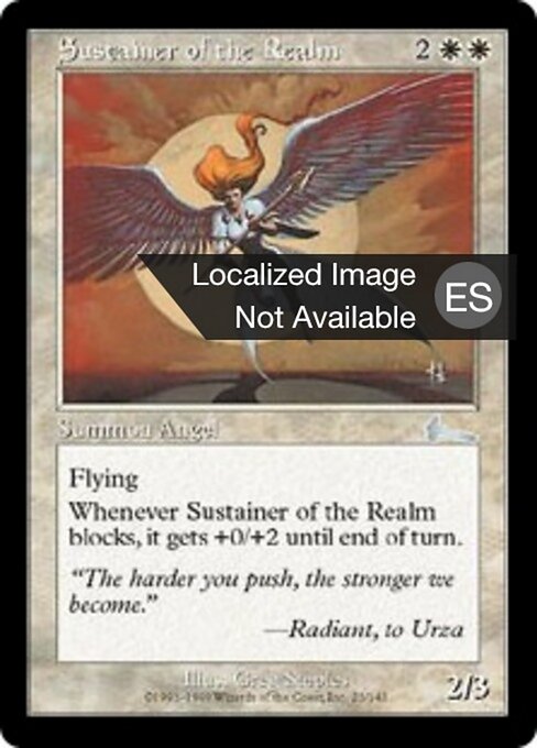 Erhalter des Reiches (Sustainer of the Realm) - Urza's Legacy (#23) - Illustrated by Greg Staples - Magic: The Gathering Card