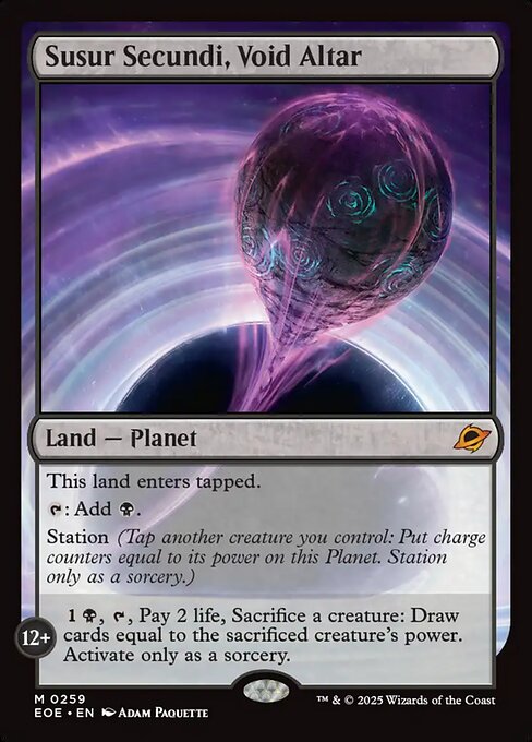 Susur Secundi, Void Altar - Edge of Eternities (#259) - Illustrated by Adam Paquette - Magic: The Gathering Card