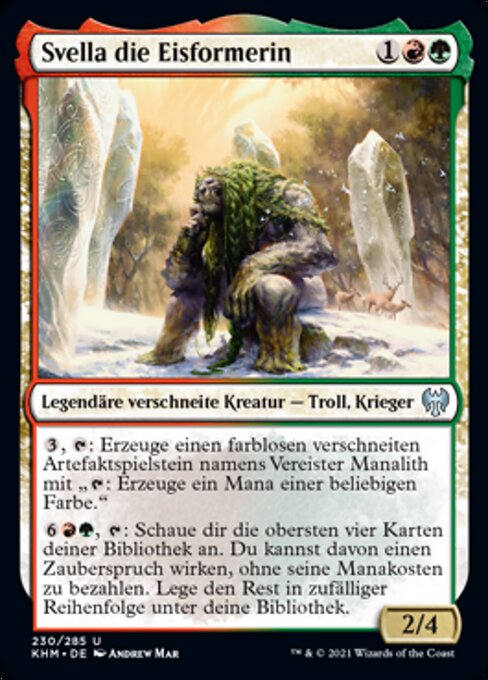 Svella die Eisformerin (Svella, Ice Shaper) - Kaldheim (#230) - Illustrated by Andrew Mar - Magic: The Gathering Card