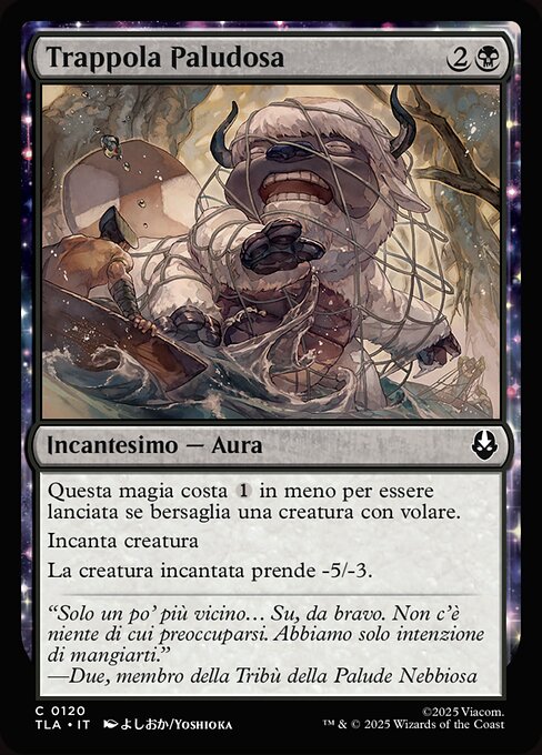 Trampa del pantano (Swampsnare Trap) - Avatar: The Last Airbender (#120) - Illustrated by Yoshioka - Magic: The Gathering Card